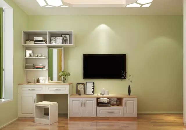 客廳電視櫃的組合如此（cǐ）設計，省空間又美觀!