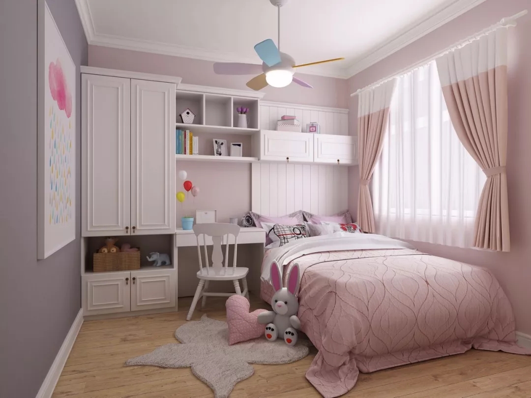 兒童房榻榻米這樣設（shè）計，孩子從此愛上了學習——配備展示圖