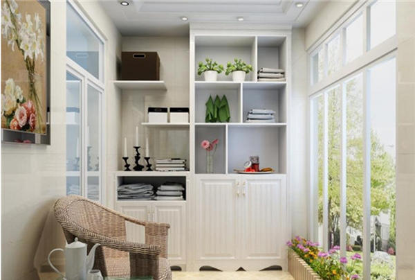 陽台櫃=洗衣機櫃+開放收納架