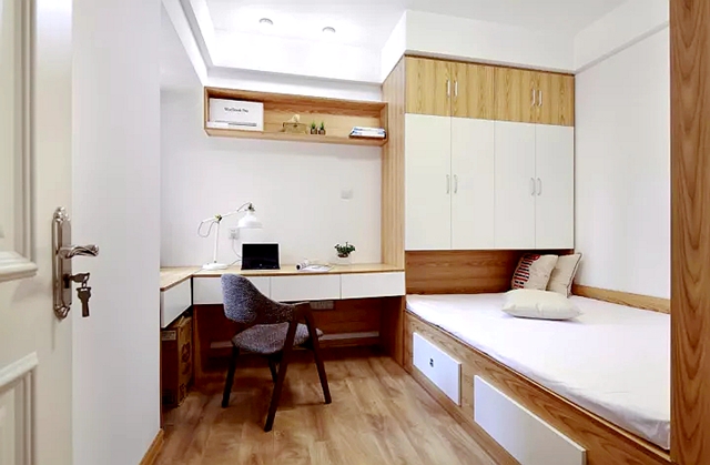 組合式功能型衣櫃，原木（mù）和純白的相遇，盡顯清新自然（rán）