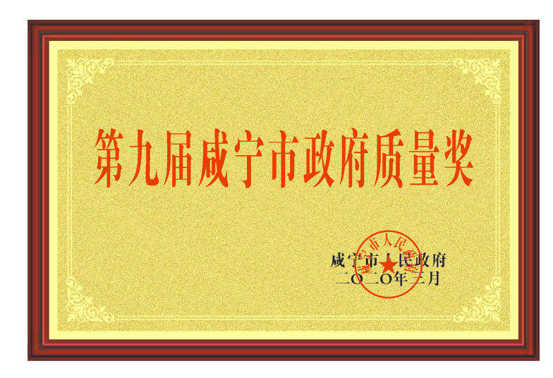 018 第九屆鹹寧市政府質量獎（jiǎng）證（zhèng）書（shū）.png